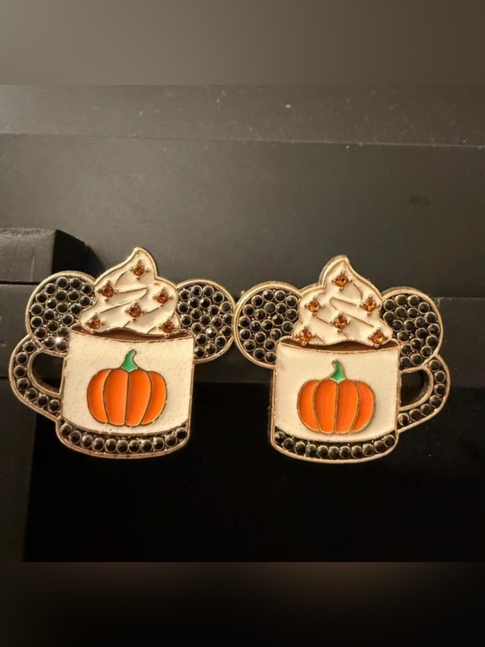 Mickey pumpkin spice latte Baublebar earrings